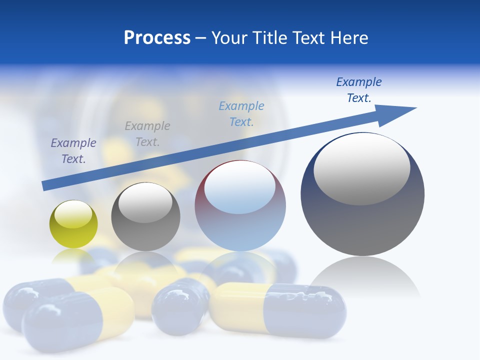 Blue And Yellow Pills Spilling Out Of A Jar PowerPoint Template