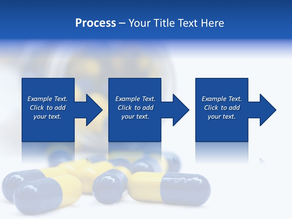 Blue And Yellow Pills Spilling Out Of A Jar PowerPoint Template