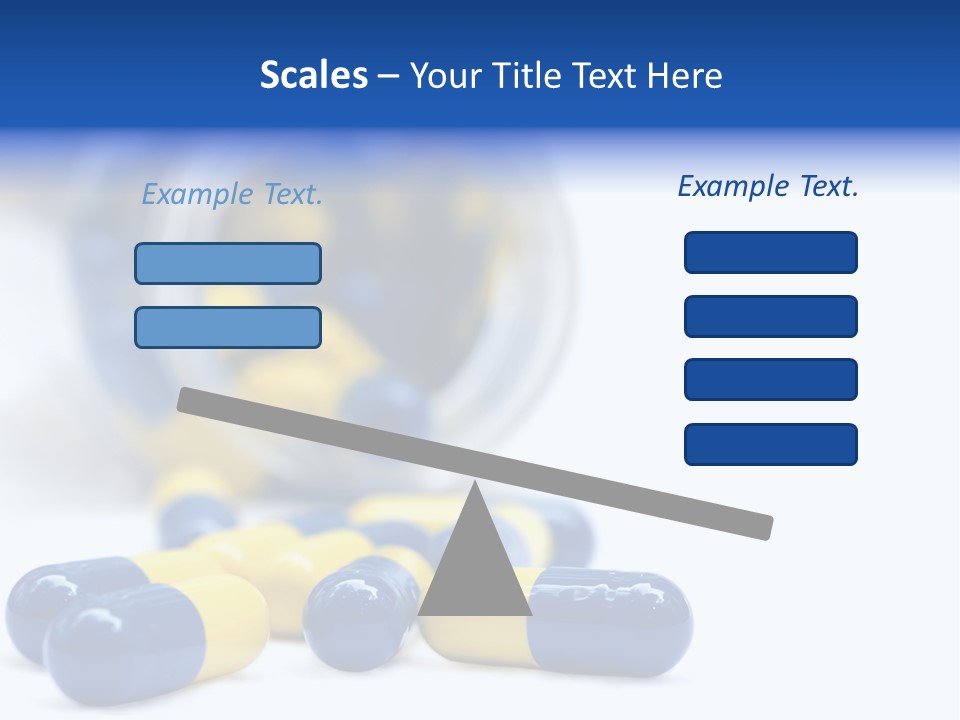 Blue And Yellow Pills Spilling Out Of A Jar PowerPoint Template