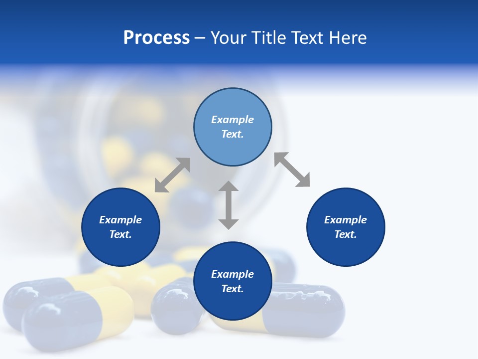 Blue And Yellow Pills Spilling Out Of A Jar PowerPoint Template