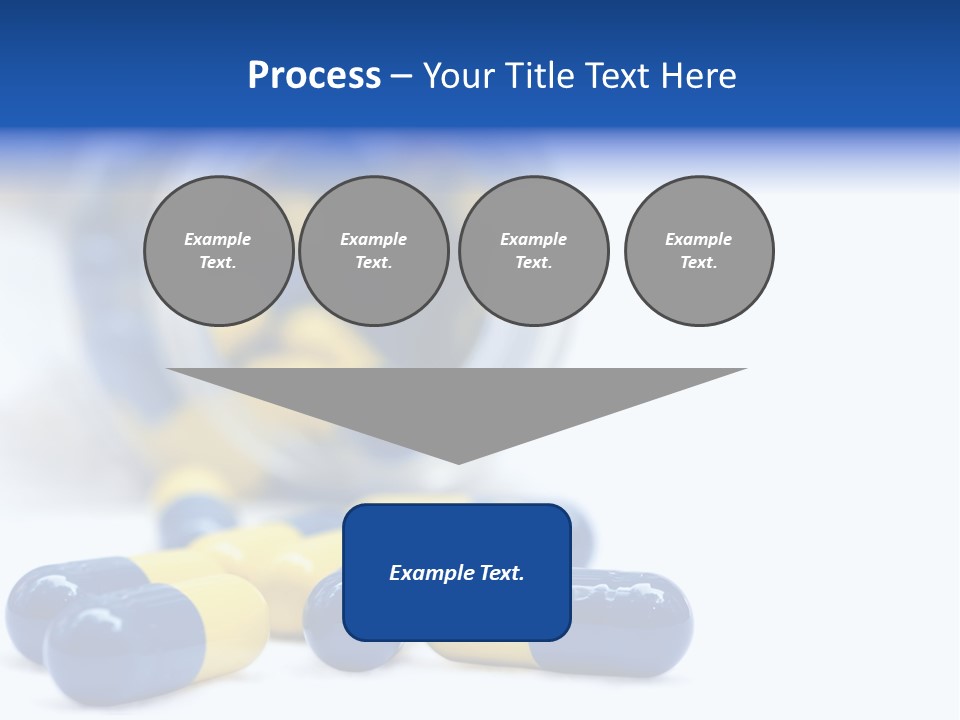 Blue And Yellow Pills Spilling Out Of A Jar PowerPoint Template