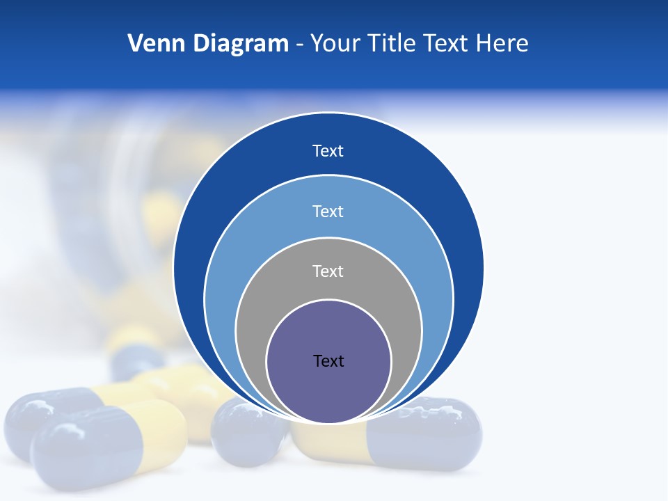 Blue And Yellow Pills Spilling Out Of A Jar PowerPoint Template