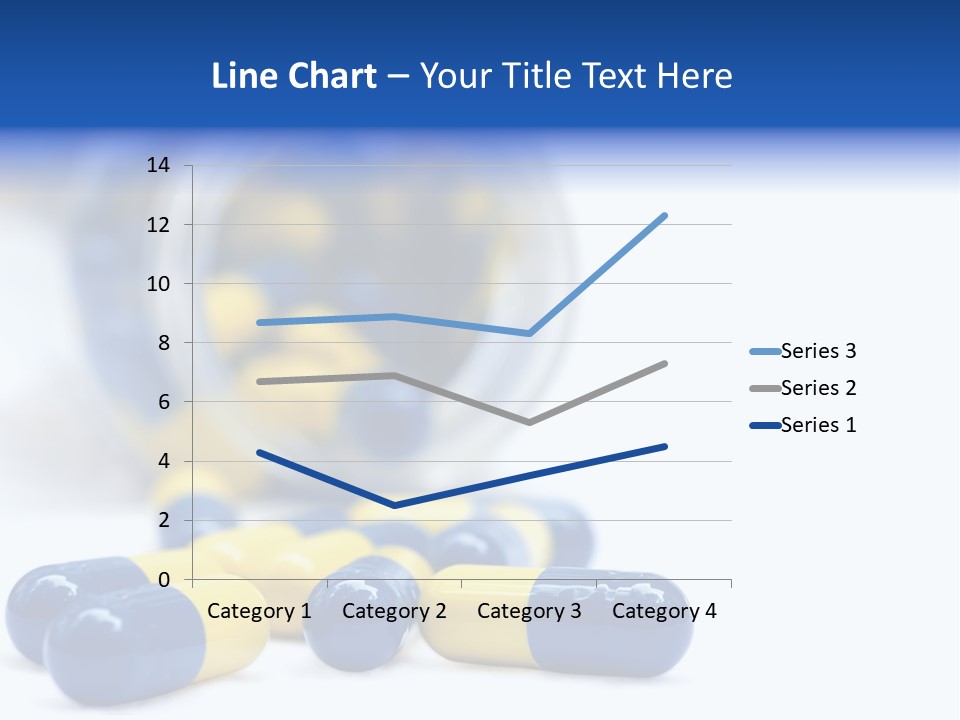 Blue And Yellow Pills Spilling Out Of A Jar PowerPoint Template