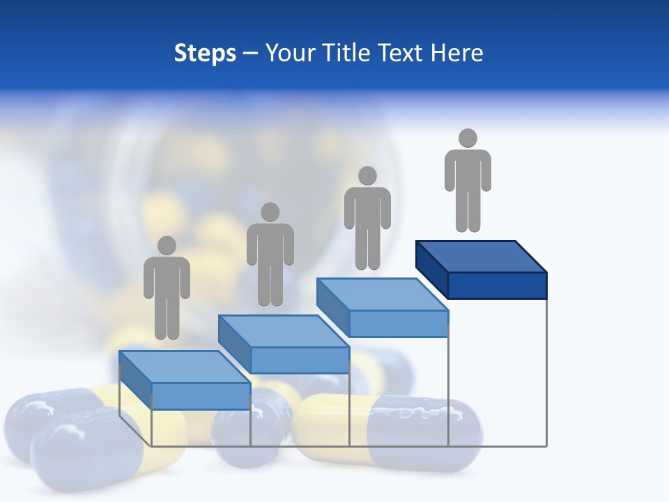 Blue And Yellow Pills Spilling Out Of A Jar PowerPoint Template