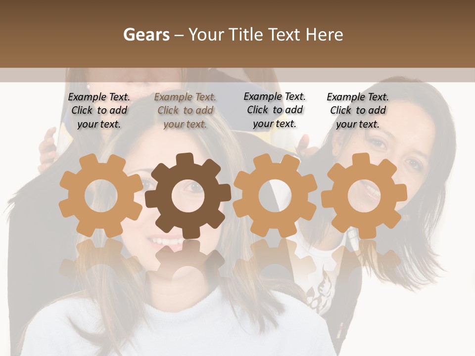 A Group Of People Standing Next To Each Other PowerPoint Template