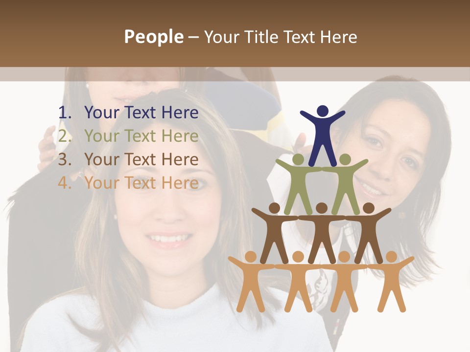 A Group Of People Standing Next To Each Other PowerPoint Template