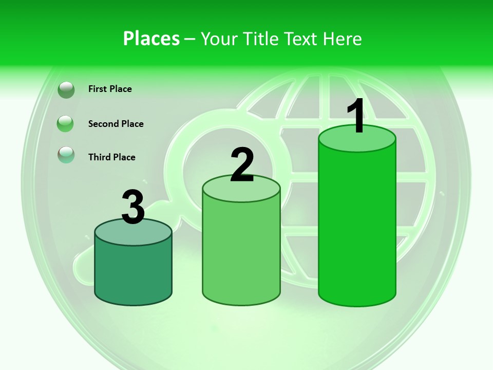 A Green Button With A Magnifying Glass On It PowerPoint Template