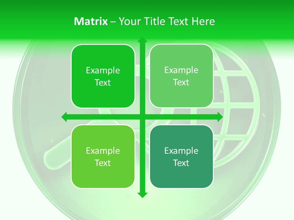 A Green Button With A Magnifying Glass On It PowerPoint Template