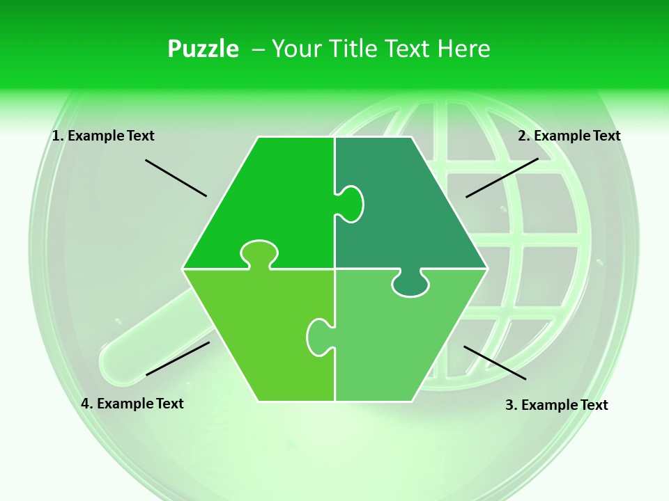 A Green Button With A Magnifying Glass On It PowerPoint Template