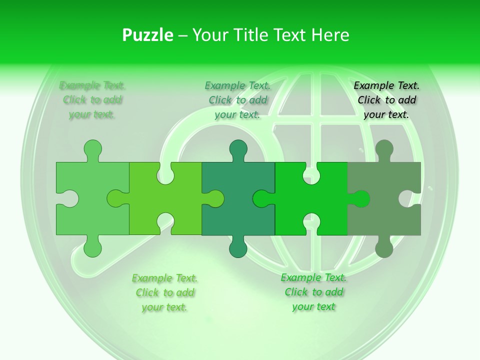 A Green Button With A Magnifying Glass On It PowerPoint Template