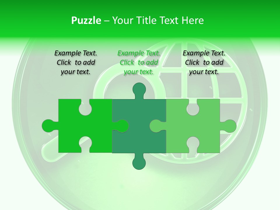 A Green Button With A Magnifying Glass On It PowerPoint Template