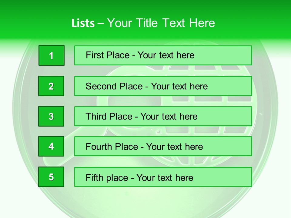 A Green Button With A Magnifying Glass On It PowerPoint Template