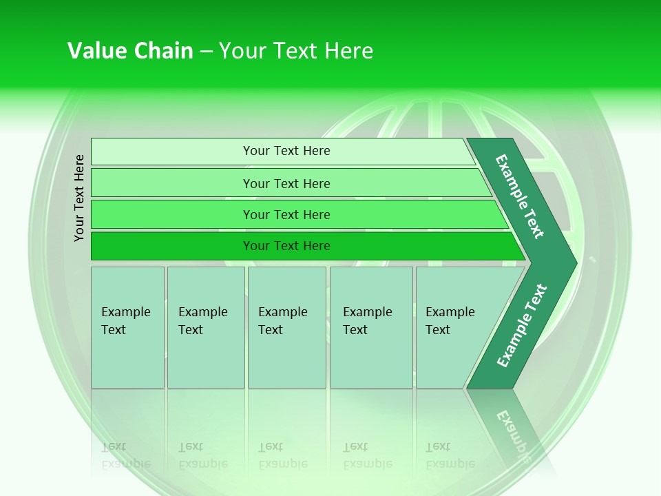A Green Button With A Magnifying Glass On It PowerPoint Template