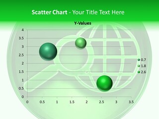 A Green Button With A Magnifying Glass On It PowerPoint Template