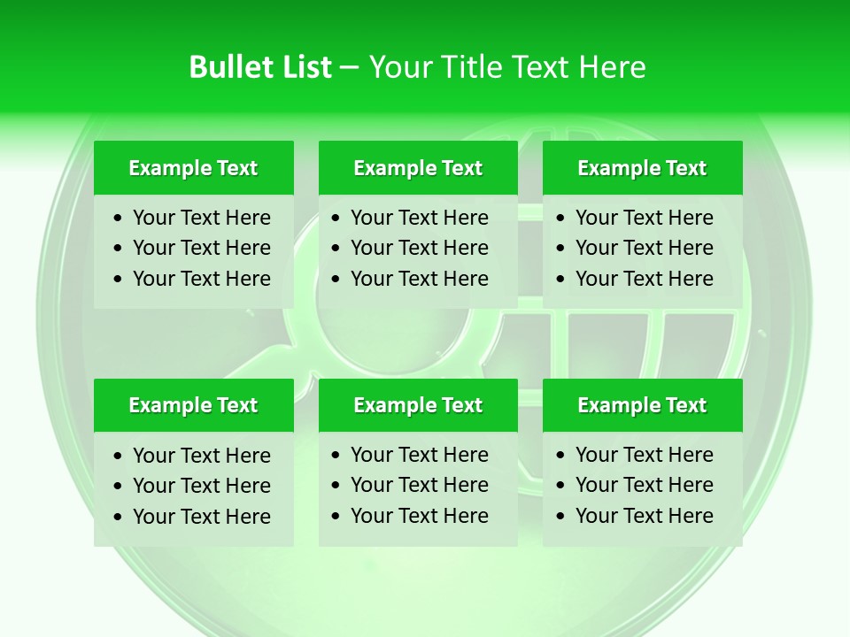 A Green Button With A Magnifying Glass On It PowerPoint Template