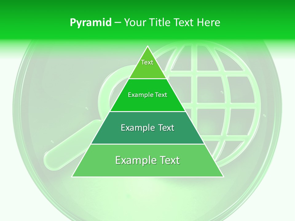 A Green Button With A Magnifying Glass On It PowerPoint Template