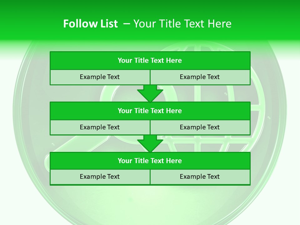 A Green Button With A Magnifying Glass On It PowerPoint Template