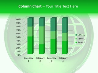 A Green Button With A Magnifying Glass On It PowerPoint Template