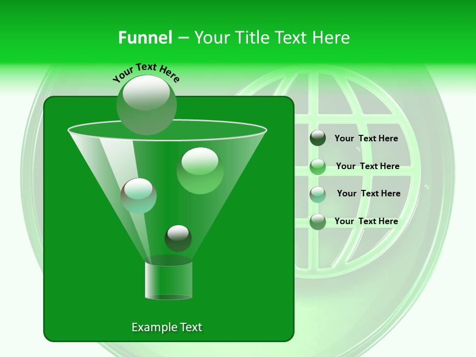 A Green Button With A Magnifying Glass On It PowerPoint Template