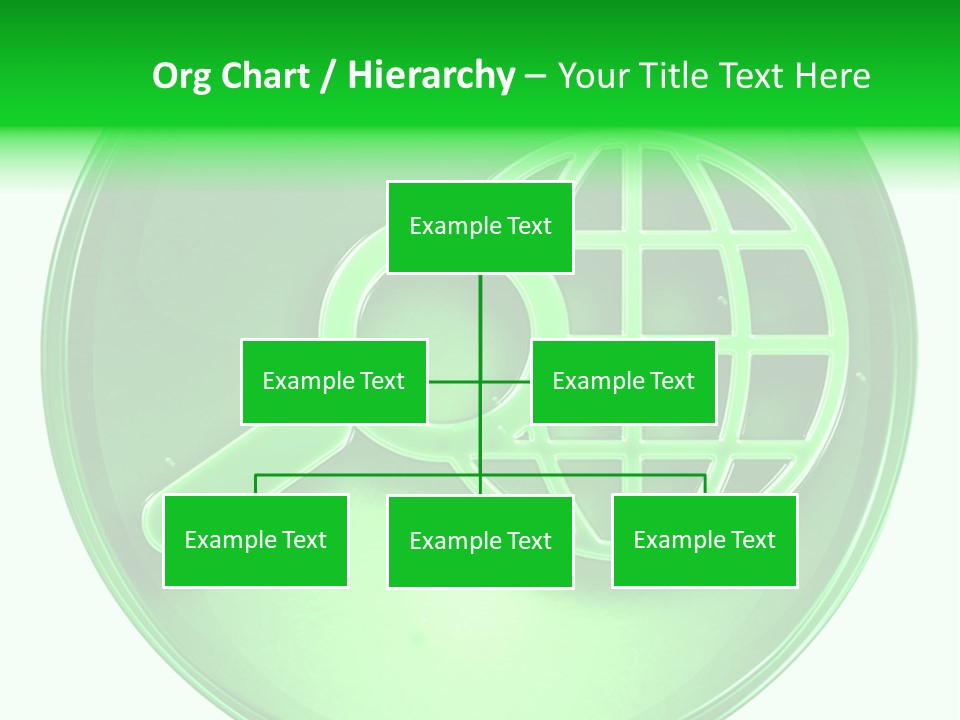 A Green Button With A Magnifying Glass On It PowerPoint Template