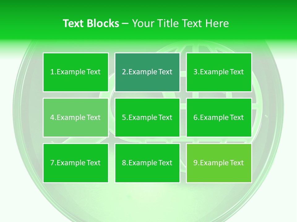 A Green Button With A Magnifying Glass On It PowerPoint Template