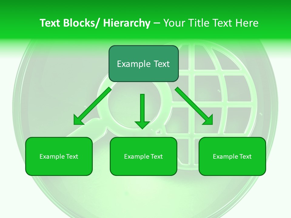 A Green Button With A Magnifying Glass On It PowerPoint Template
