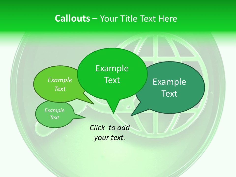 A Green Button With A Magnifying Glass On It PowerPoint Template