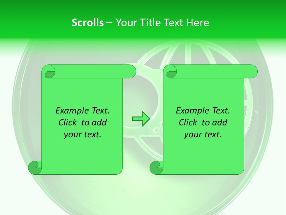 A Green Button With A Magnifying Glass On It PowerPoint Template