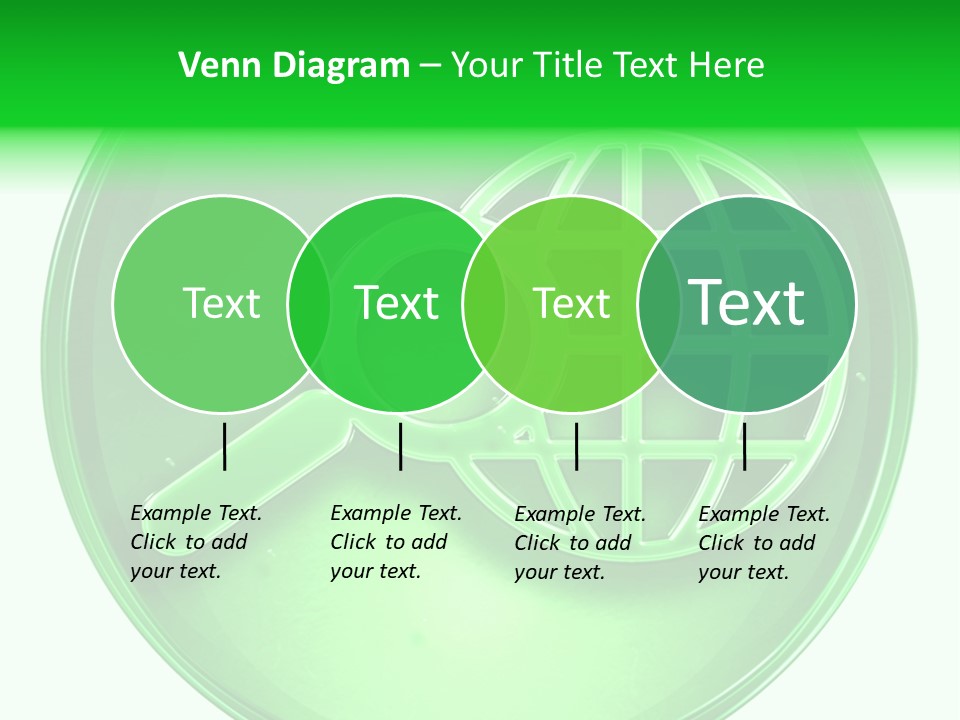 A Green Button With A Magnifying Glass On It PowerPoint Template
