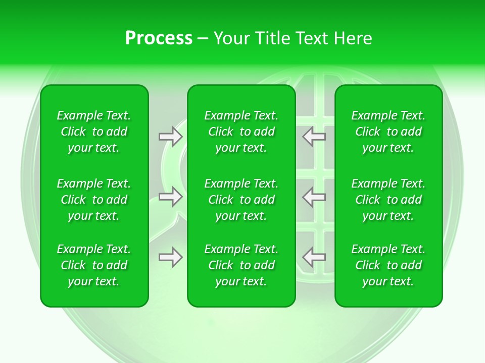 A Green Button With A Magnifying Glass On It PowerPoint Template