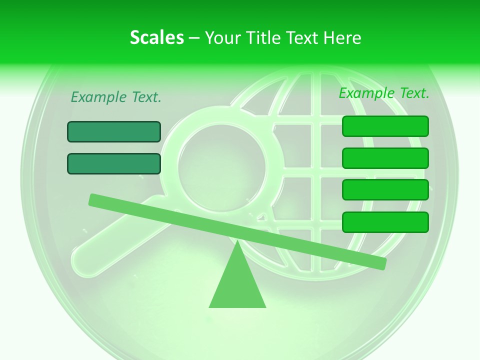 A Green Button With A Magnifying Glass On It PowerPoint Template