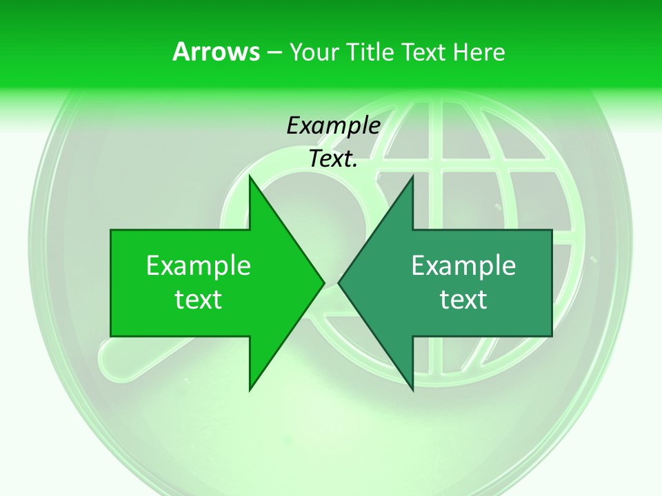A Green Button With A Magnifying Glass On It PowerPoint Template