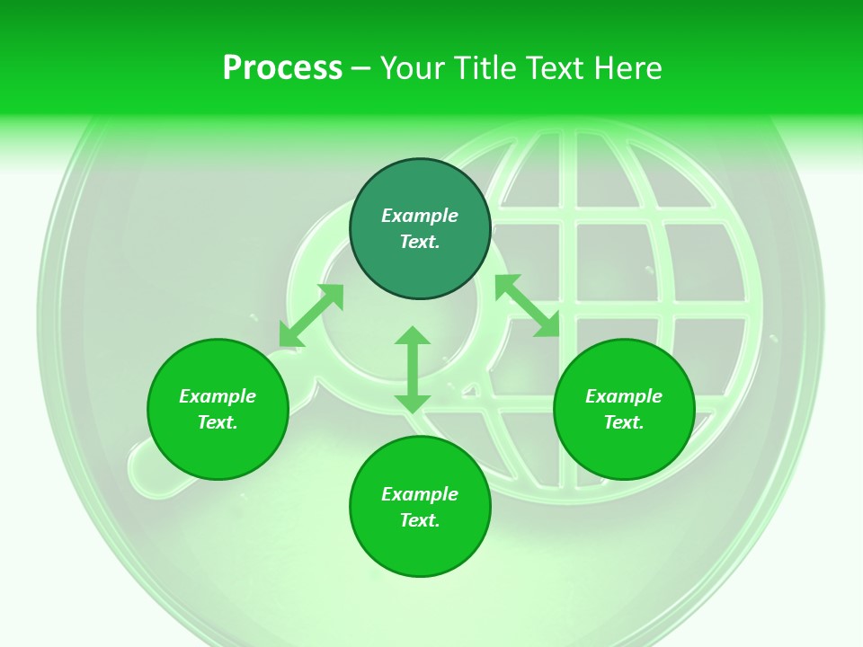 A Green Button With A Magnifying Glass On It PowerPoint Template