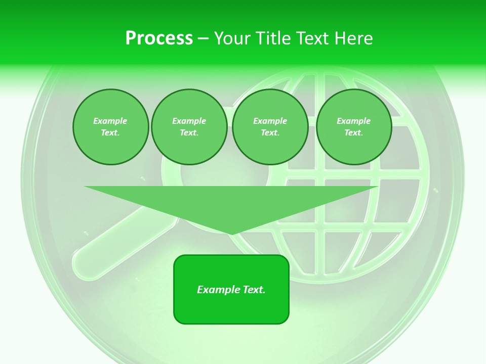 A Green Button With A Magnifying Glass On It PowerPoint Template