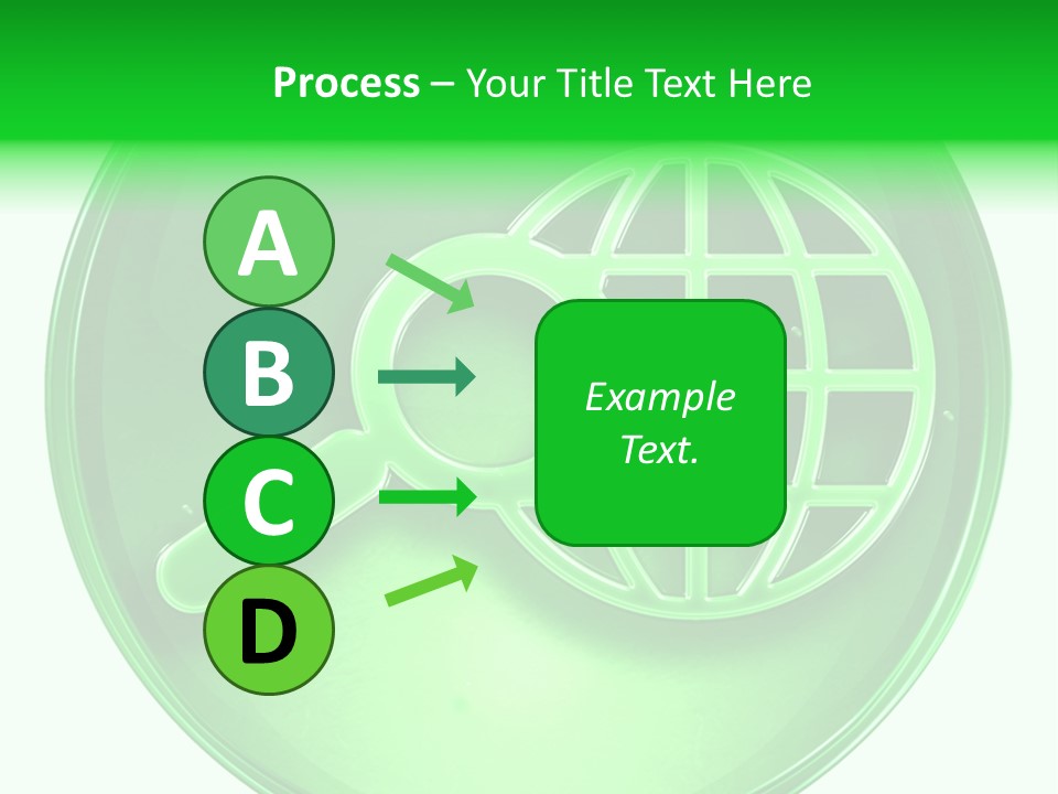 A Green Button With A Magnifying Glass On It PowerPoint Template