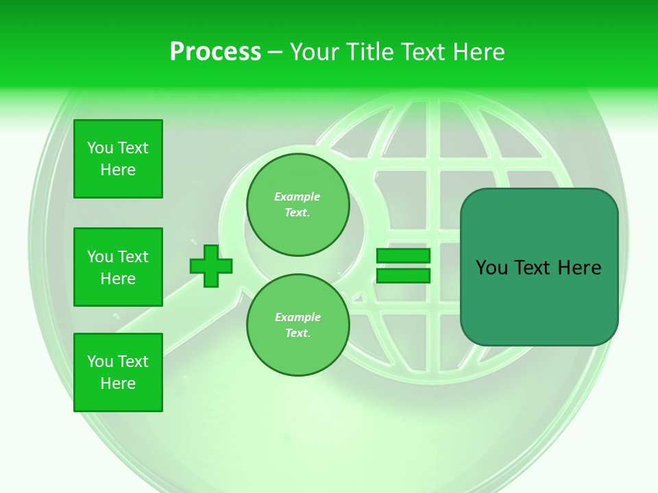 A Green Button With A Magnifying Glass On It PowerPoint Template