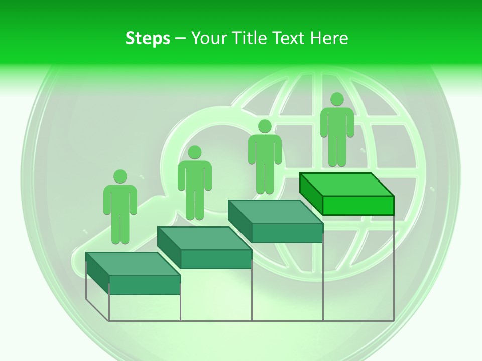 A Green Button With A Magnifying Glass On It PowerPoint Template