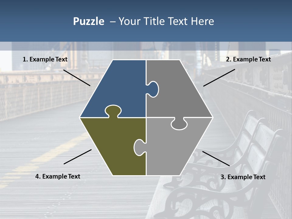 Summer Seat On Brooklyn Bridge, Background Out Of Focus PowerPoint Template