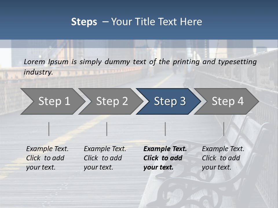 Summer Seat On Brooklyn Bridge, Background Out Of Focus PowerPoint Template