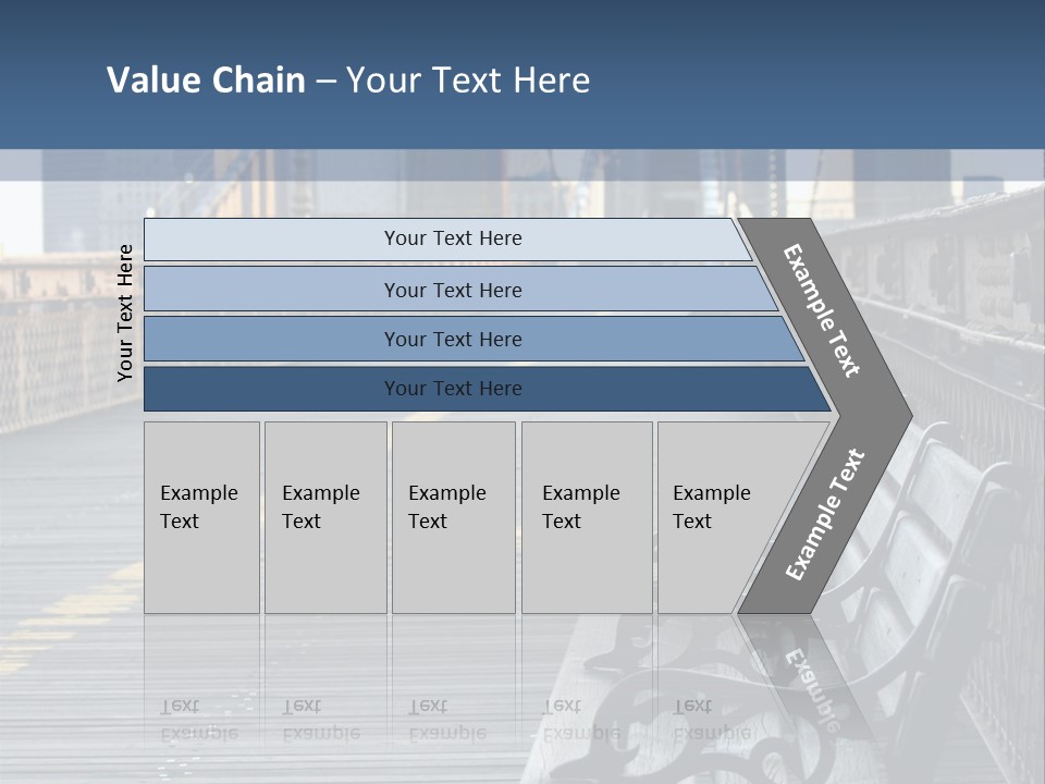 Summer Seat On Brooklyn Bridge, Background Out Of Focus PowerPoint Template