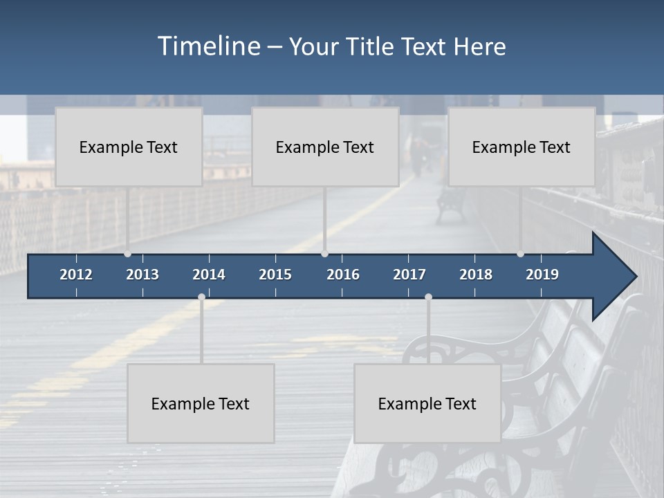 Summer Seat On Brooklyn Bridge, Background Out Of Focus PowerPoint Template