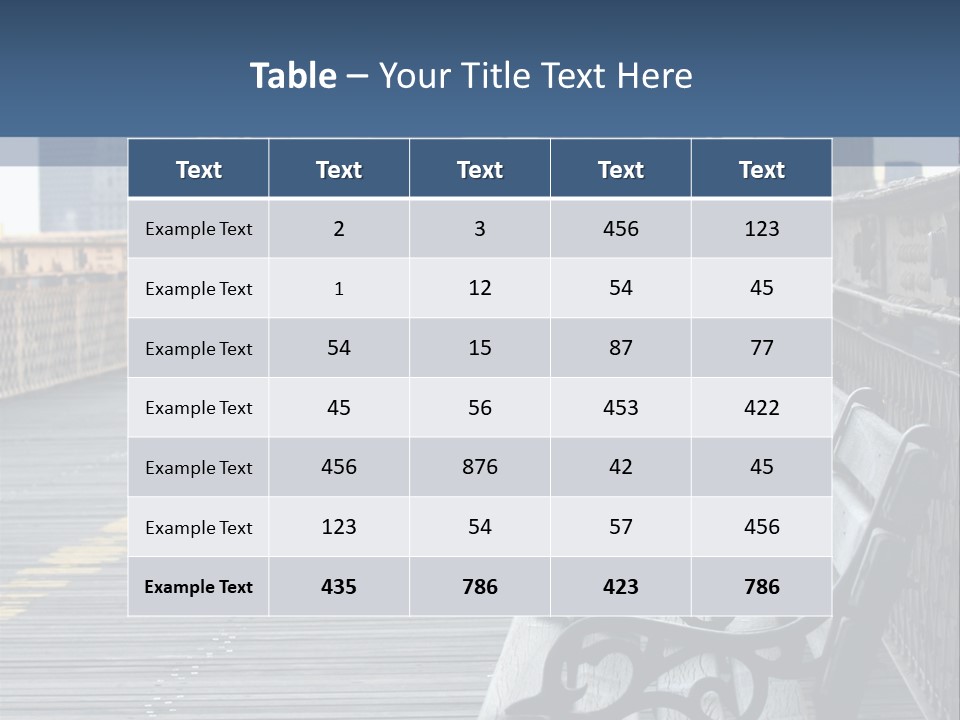 Summer Seat On Brooklyn Bridge, Background Out Of Focus PowerPoint Template