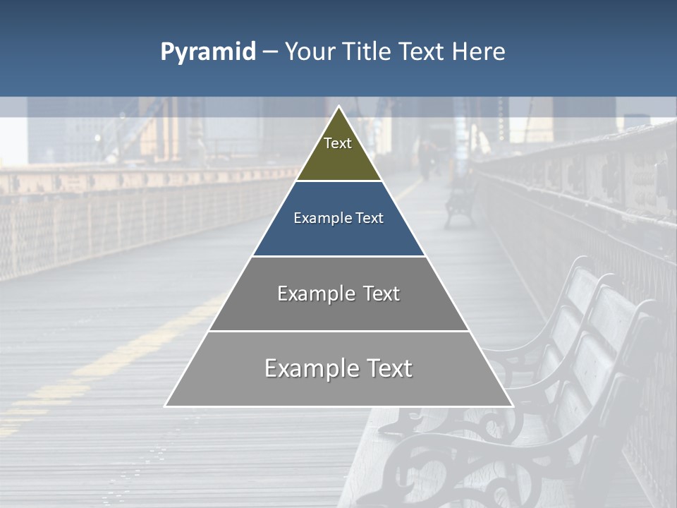 Summer Seat On Brooklyn Bridge, Background Out Of Focus PowerPoint Template