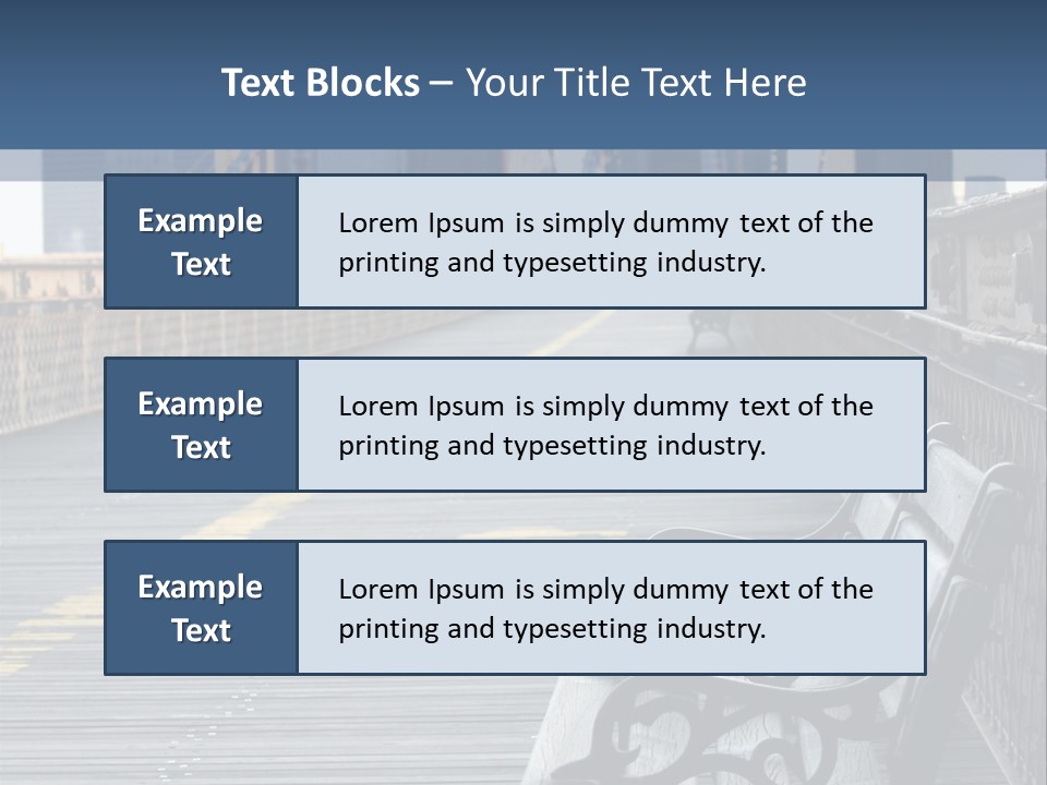 Summer Seat On Brooklyn Bridge, Background Out Of Focus PowerPoint Template