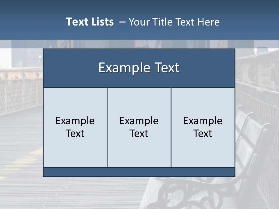 Summer Seat On Brooklyn Bridge, Background Out Of Focus PowerPoint Template