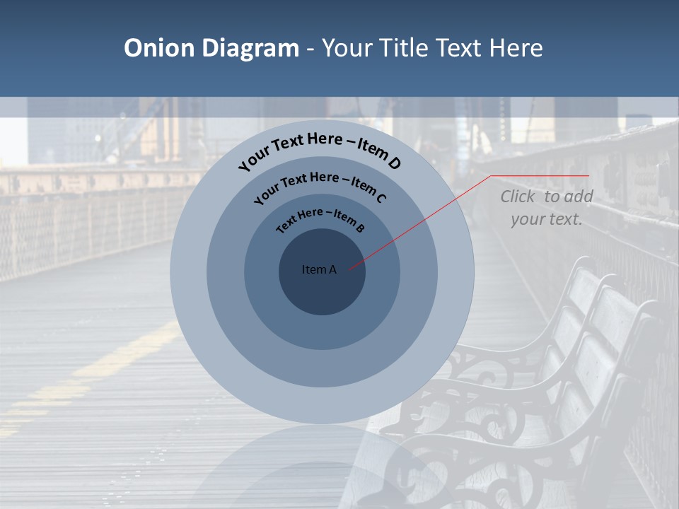 Summer Seat On Brooklyn Bridge, Background Out Of Focus PowerPoint Template