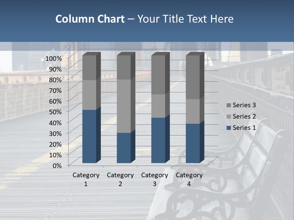 Summer Seat On Brooklyn Bridge, Background Out Of Focus PowerPoint Template