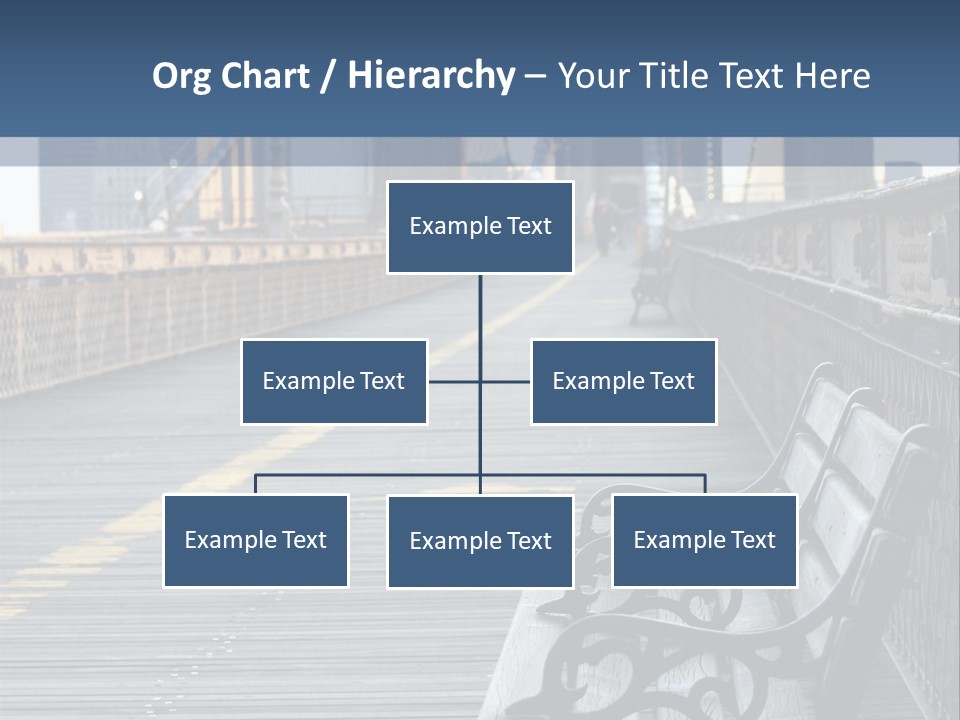 Summer Seat On Brooklyn Bridge, Background Out Of Focus PowerPoint Template
