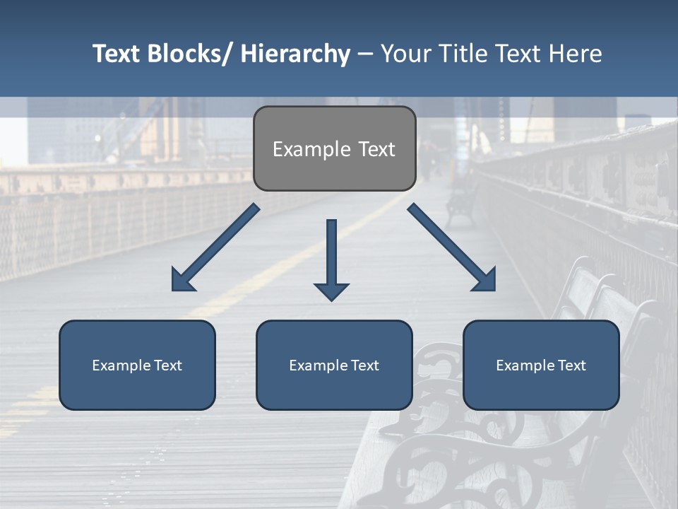 Summer Seat On Brooklyn Bridge, Background Out Of Focus PowerPoint Template