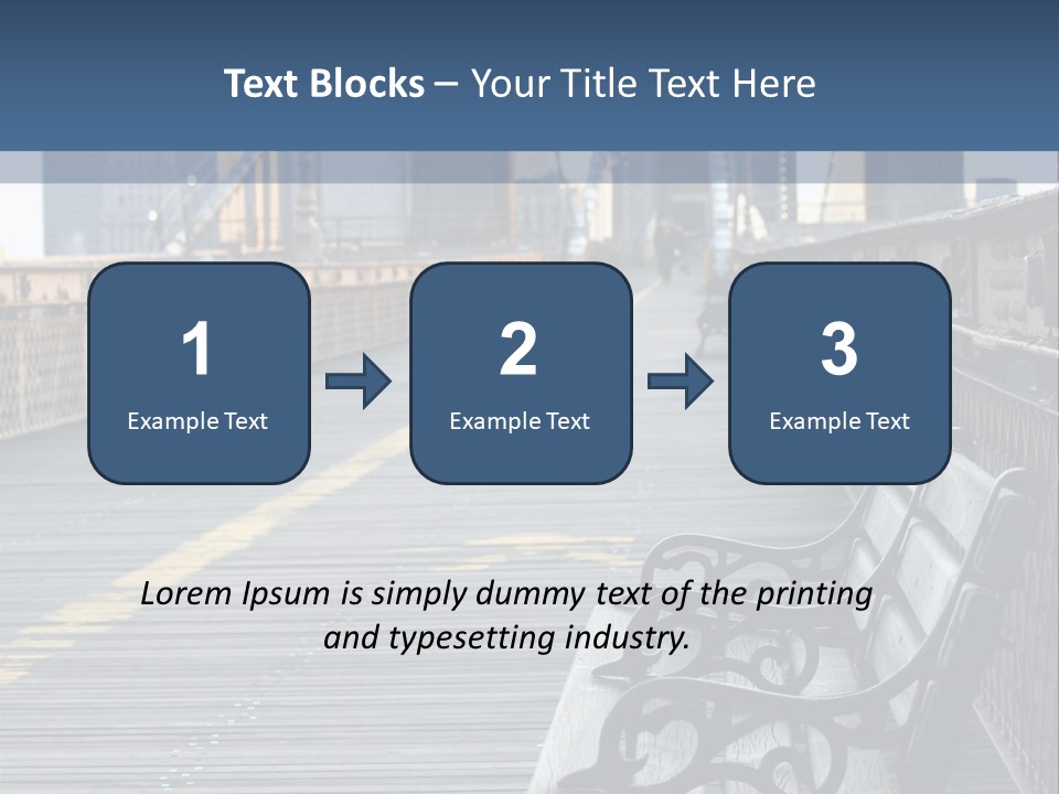 Summer Seat On Brooklyn Bridge, Background Out Of Focus PowerPoint Template